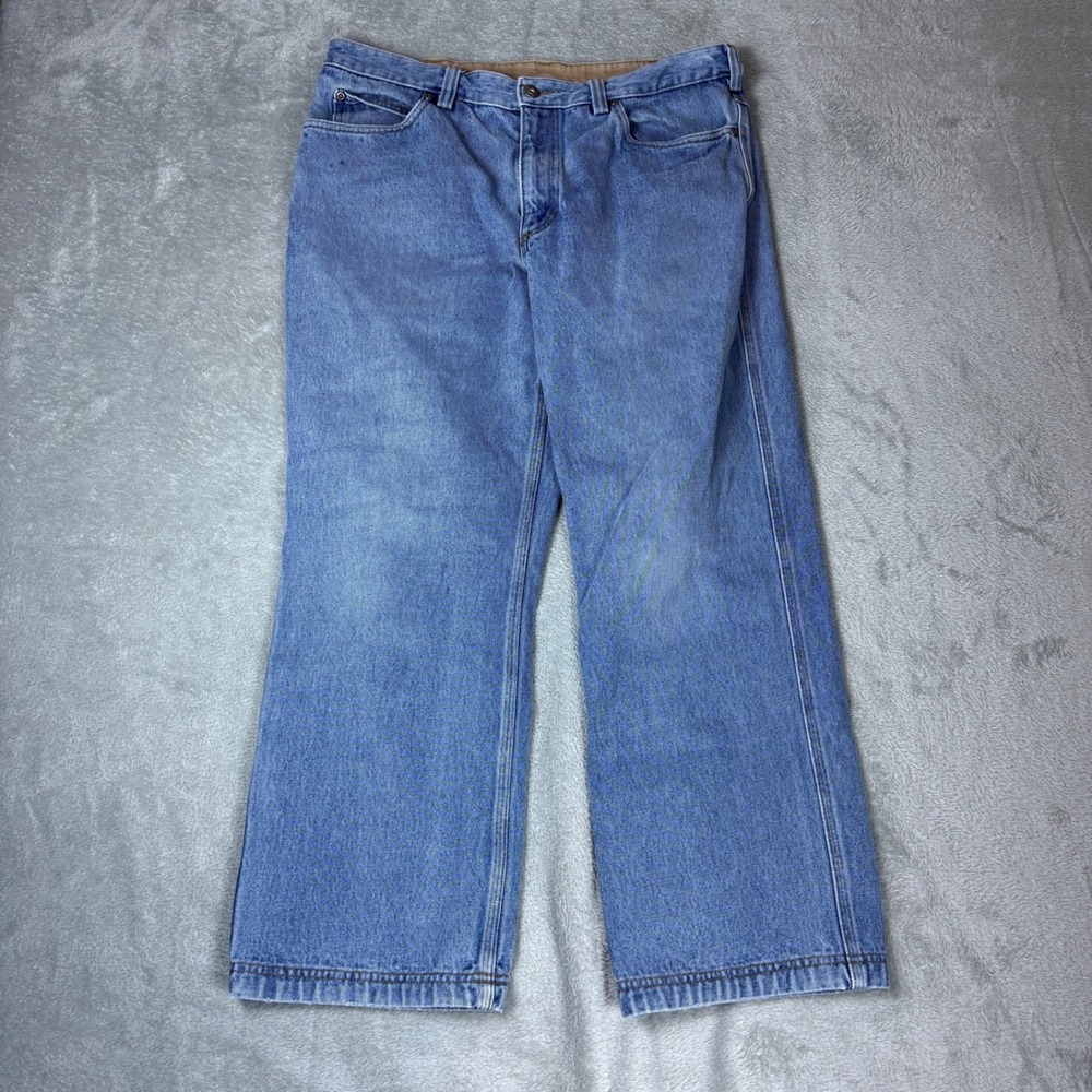 Duluth Trading Co. Jeans Mens 36x28 (Fitsβ 34x28) Relaxed Straight Faded Blue